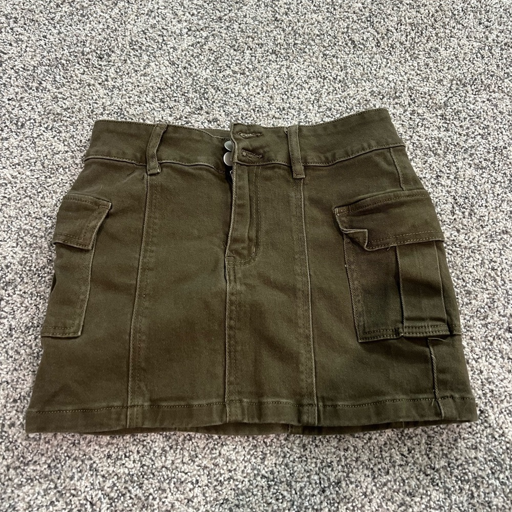 Windsor Khaki Denim Skirt
